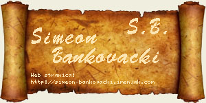 Simeon Bankovački vizit kartica
